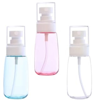 HEALLILY Refillable Plastic Spray Bottles with Cap, Mini Compact Fine Mist Pump Bottles 100ml 3pcs for Travel Accessories, Suitable for Kitchens and Outdoor Use