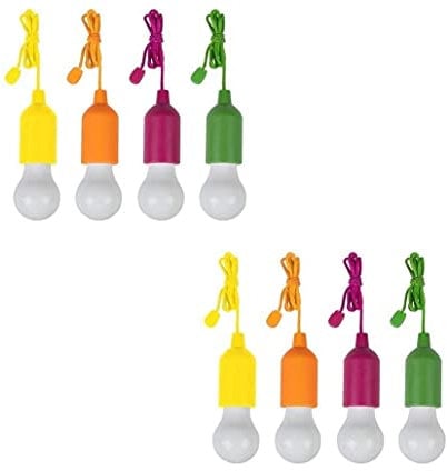 HANDY LUX Colors, kabellose LED Leuchte, Safe Touch Oberfläche, Dekoleuchte, 4er Set LED-Lampen, bunt, Hängeleuchte, Deckenleuchte, Batteriebetrieb, Zugschnuraktivierung