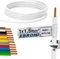 H07V-U - Cavo conduttore, unipolare rigido, in PVC, 1,5 mm², colore bianco, lunghezza a scelta tra 10 m/15 m/20 m/25 m/30 m/35 m/40 m/45 m/50 m/55 m/60 m fino a 100 m