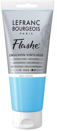 Lefranc Bourgeois Flashe Acrylique Tube 80ml Bleu Lagon