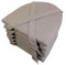 Rattani Set 6 x Stuhlkissen/Sitzkissen Marina halbrund mit Schleife 42 x 45 cm Dicke 5 cm, Fb. Uni Living Dark Gray - Made in EU