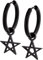 Wildcat Ohrringe Little Pentagram Hoops Schwarz onesize