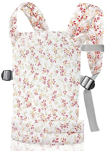 Nabance Bebe Porte-Poupée Doll Carrier 100% Coton Poupée Accessoires Avant et Arrière - Jouets pour Enfants Cadeau de Noël et anniversaire