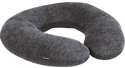 Dooky Neck Pillow Dark Grey Nackenkissen Nackenhörnchen Reisekissen für Unterwegs und Zuhause (Memory Schaum, orthopädische Stütze, besonders weich), Grau