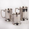 FranquiHOgar - Jarras de cerveza grande de acero inoxidable con asa, taza metálica medieval (3 Jarras)