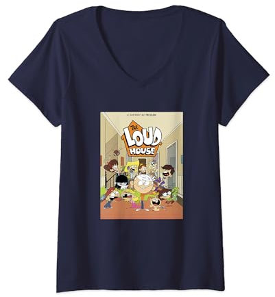The Loud House Full Cast Poster T-Shirt mit V-Ausschnitt
