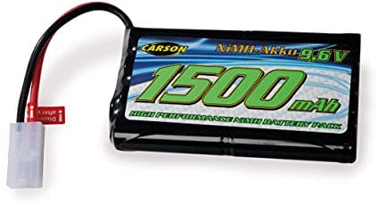 Carson 500608229-9.6 V/1500 mAh NiMH Power Battery TAM, Rechargeable, with Tamiya Plug, Battery Pack for RC Car, Replacement Battery Remote Controlled Vehicle, Model Making,