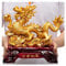 Uziqueif Feng Shui Geld Glück Glücklicher Vermögen Reichtum Chinesische Drache Statue Münze Home Büro Dekoration Tischtischornamente Gute Glücksgeschenke, Harz,Gold,33 * 17 * 31cm