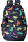 Larswon Canvas Anime Rucksack Schultertasche Rucksack Schule Reise Groß Rucksack Laptop Tasche, schwarz, Large