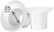 LOZAEVE Insertos de brida de 25 mm compatibles con Spectra S1, S2 y 27 mm Medela PersonalFit Flex, Harmony, solo escudos de extractor de leches; reduce el túnel de pezón de 27/28 mm a 25 mm, 2 piezas