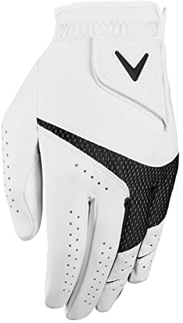 Callaway Golf Herren Wetterspanne linke Hand 2 Pack Golfhandschuhe Weiß ML