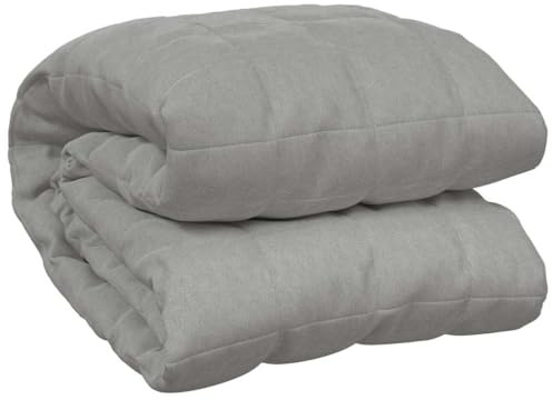 vidaXL Gewichtsdecke Grau 200x220 cm 13 kg Stoff
