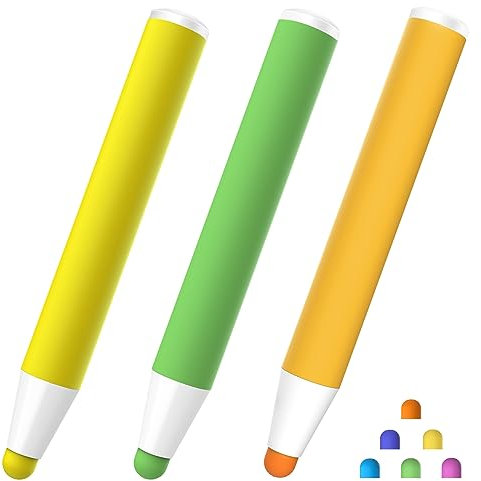 MEKO 3er Pack Tablet Stift für Kinder Gummi Touchscreen Stift Stylus Touch Pen für alle iOS und Android Handys und Tablets, iPhone iPad Fire HD Kids Edition-Tablet, Kinder Smartwatch Dragon Touch