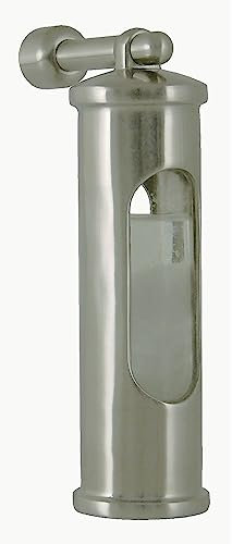 DELITE Sturmglas Barometer mit Wandhalterung, Edelstahl gebürstet, Höhe 145 mm, Gewicht 500 g, hergestellt in Dänemark