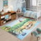 TAPISO Emma Teppich Waschbar bei 30 Grad Bunt Zoo Safari Tiere bedruckter Kinderteppich Antirutsch Kinderzimmer Jugendzimmer Modern ÖKO-TEX 160 x 230 cm