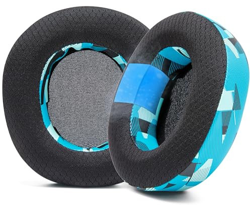 WC Freeze Nova Pro Wireless - Auriculares de Gel refrigerante para Steelseries Arctis Nova Pro Wireless de Wicked Cushions, Mayor Durabilidad, Grosor y Aislamiento acústico | Cyan Prism