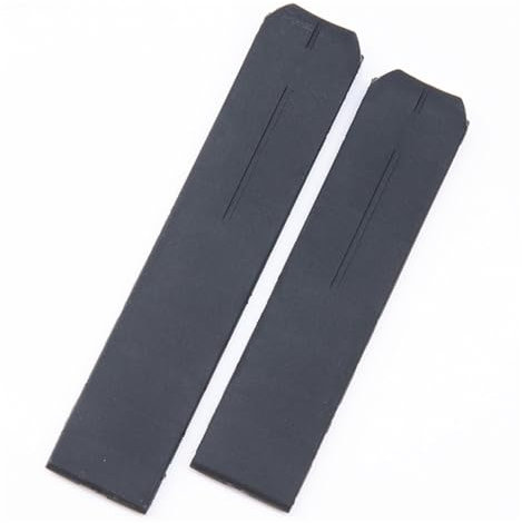 SarUel 20 mm weiches Naturkautschuk-Silikon-Uhrenarmband, kompatibel mit Tissot-Armband for T-Touch 2 II T047420A T013420 Z353 Faltschließe (Color : Black, Size : 20_Without Buckle)