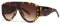 OSAGAMA Vintage Übergroße Sonnenbrille Ovale Pilot Brille Oversized Sunglasses für Damen Herren Schwarz (Tortoise)