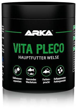 ARKA Vita Pleco - 5000 ml / 1,8 kg - Premium Soft Granulatfutter für Welse. Unterstützt Farbenvielfalt und Wachstum in Süßwasseraquarien, kaltgepresst.