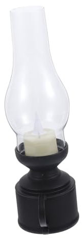 Gadpiparty faroles de mesa para centros de mesa linternas al aire velas de pilar que funcionan con pilas mecha decoración vintage luz de tienda de mano Linterna de vela LED con mango dirigió