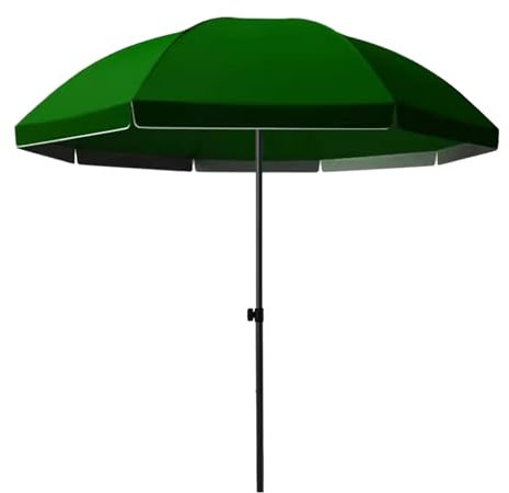 Parasol De Marché Extérieur 260cm/280cm, Rond avec Hauteur Réglable et 8 Baleines Démontable pour Terrasse, Plage, Patio, Restaurant (Color : Green, Size : 8.6ft/260cm)