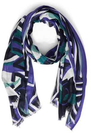 CECIL Damen B572500 Bedruckter Schal, universal Blue, Einheitsgröße