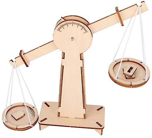 BESTonZON Holzwaage Holzspielzeug Zusammenbauen Waage DIY Spielzeug Kinder Montieren Spielzeug Waage Holzmodell Montage Wissenschaftsspielzeug Kinderhandwerk Spielzeug