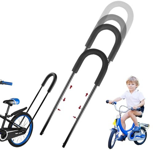Vegena Fahrradstange Für Kinderfahrrad,Schubstange Für Kinderfahrrad,Schiebestange Kinderfahrrad,Schiebestange Für Kinder Fahrrad Für Lange Strecken,Bergauf-Fahrten(Schwarz)