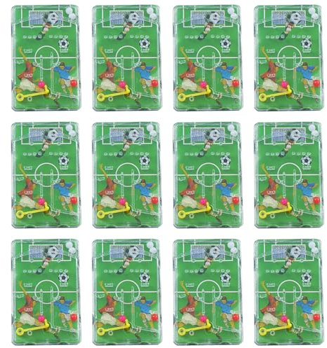 12 Stück Flipper Fussball Spielzeug, Mini Fussball Flipper Gadget, Typ des Labyrinths Fussball Spielzeug, Fußball Spiel Geschicklichkeitsspiel, Mini FußBall Flipper Kinder für Jungen Geburtstag Party
