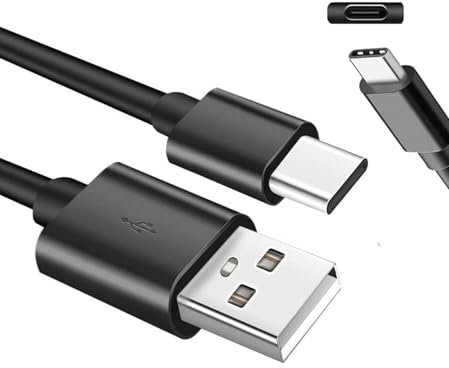 USB A to C type fast charging cable for Samsung huawei c type devices. 1m black