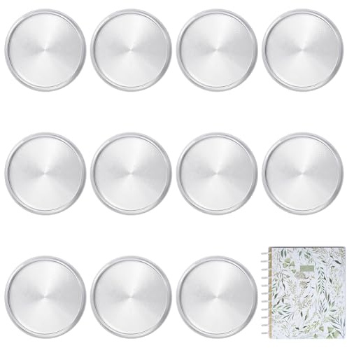 BENECREAT 11-teilige Planerscheibe aus Aluminiumlegierung, 31.5mm Silbrig Discbound-Scheibe für Erstellung von Notizbüchern, Planern, Scrapbooking-Zubehör, Erweiterungsscheiben, Buchbinderbedarf