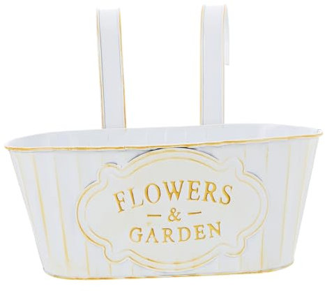 RORPOIR Hängender Blumenpflanzer Aus Ovaler Vintage-blumentopf Für Balkon Und Garten Zur Dekoration Von Fenster Geländer Und Zäunen Robust Und Stilvoll