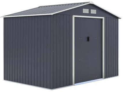 Abri de Jardin en Métal Gris Anthracite, 5,29 m²