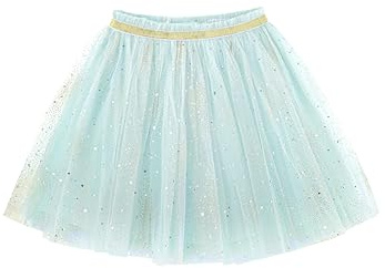 Camilife Gonna a tutù per bambine e bambini, con paillettes a tema cielo stellato, gonna da principessa, minigonna in tulle, gonna da balletto con elastico in vita, deliziosa per bambini da 2 a 12