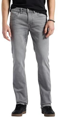 Buffalo David Bitton Straight Six Herrenjeans, mit Ader- und Knittereffekt