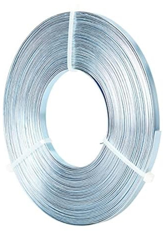 WEKONUMEX Alambre de Aluminio, 1 Rollo de Alambre de Aluminio de 10 m y 5 mm de Ancho, Alambre Plano for joyería, Calibre 18