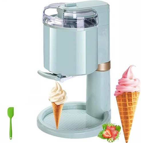 Máquina De Helado, Heladera De Yogur De Frutas para Congelar Sorbetes, Fácil De Limpiar, para Cocina Casera para Gelato, Mezclas, Batidos, Sorbetes y Smoothies En Tazones,A