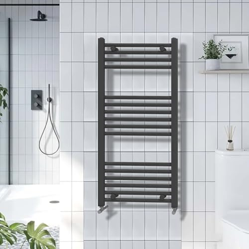 ARKO Towel rail radiator, Heated towel rails, Modern Central Heating Bathroom Towel Radiator, wall mounted (Black, 500x1000mm)