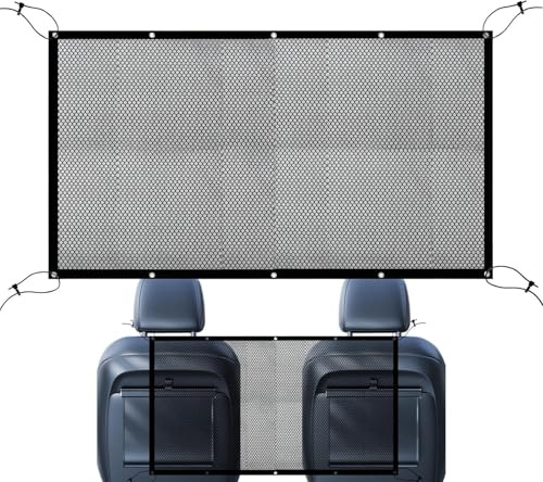 Générique Rete auto per cani 2 pezzi barriera auto per cani griglia di separazione 116x76 cm separazione auto con corda di regolazione e gancio adatto per gatto animale domestico