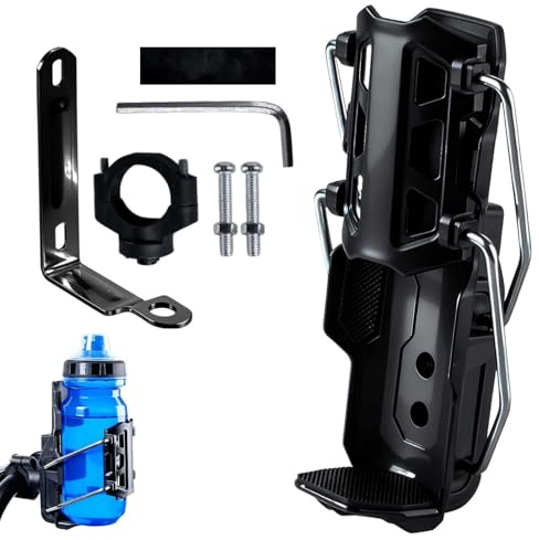 Bike Water Bottle Holder, Bike Accessories for Men, Adjustable Water Bottle Holder for Bikes, Automatic Clamping Cup Holders Suitable for Cups with a Diameter of 32-77mm