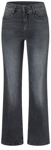 Mac - Damen 5-Pocket Jeans, Laura Authentic (5225-90-0387L) | Super bequemer Stretch-Denim. Bootcut mit ausgestelltem Bein. Normale Leibhöhe. Feine Bügelfalten.