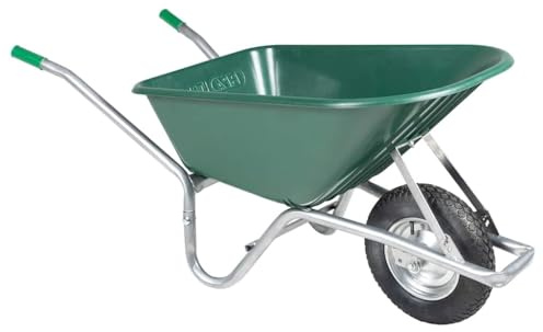 INLIFE Brouette Vert 90 L 150 kg Acier galvanisé et Plastique