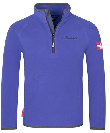 Trollkids Kids Nordland Half Zip 164, Glow Blue