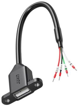 Cable USB con cables terminales marcados, arnés trenzado de aluminio para reparación de dispositivos, proyectos de modding, mesas de trabajo, cables de cableado USB, cables de terminal, conductores