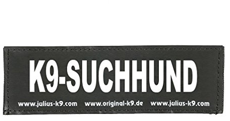 Interchangeable Patches, 1 pair, K9-SUCHHUND, Size: Small, Black