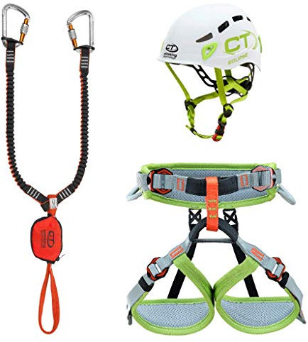 Climbing Technology Unisex Kinder Classic J Eclipse Ferrata Kit, Mehrfarbig Sortiert, XXS