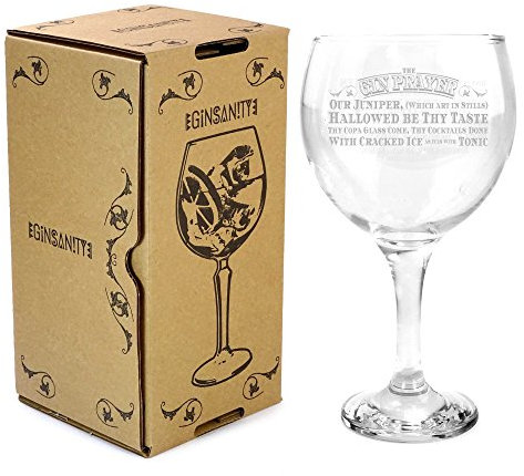 Ginsanity [The Gin Collective Coupe de Verres Gin & Tonic Ballon Cocktail/Lunettes dans Une Boîte Cadeau [545ml] - The Gin Prayer