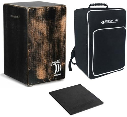 Schlagwerk CP5230 Urban OS Cajon Grunge Black + keepdrum Tasche