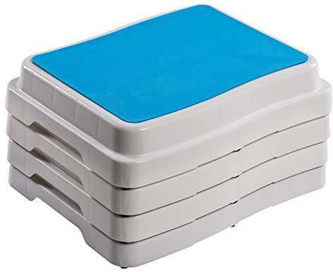 UPP Escalón de baño Antideslizante I peldaño para baño y bañera, Ampliable y apilable I Asiento o Taburete de Ducha antideslizamiento (hasta 189kg, 4 Unidades, 50.2 x 40.6 x 10 cm c/u)
