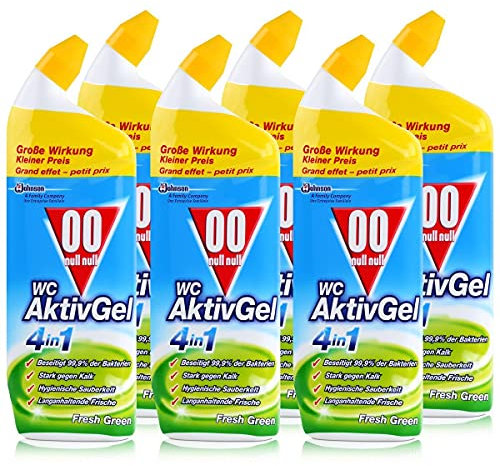 00 null null WC Aktiv Gel 4in1 Fresh Green 750ml - Stark gegen Kalk (6er Pack)